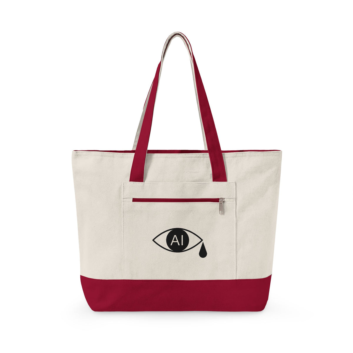 AI Crying Eye Zip tote bag - 8 colours