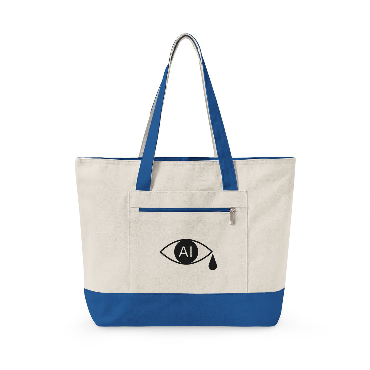 AI Crying Eye Zip tote bag - 8 colours