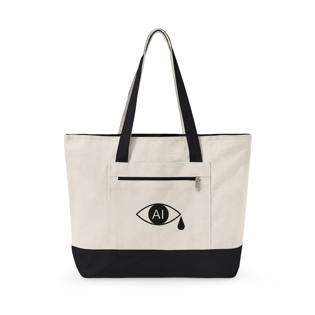 AI Crying Eye Zip tote bag - 8 colours