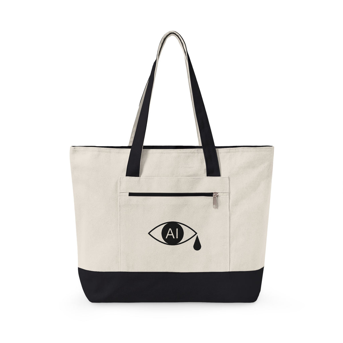 AI Crying Eye Zip tote bag - 8 colours