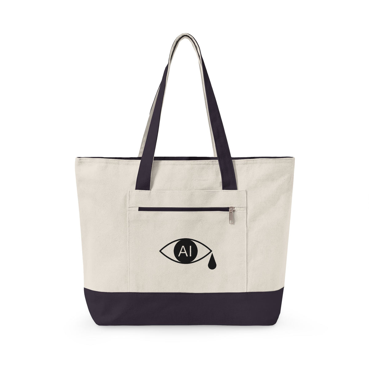 AI Crying Eye Zip tote bag - 8 colours