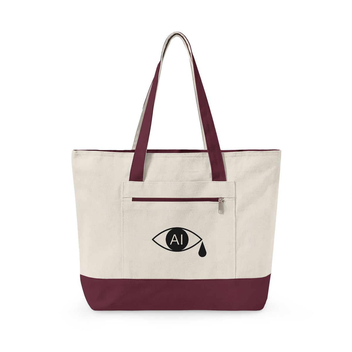 AI Crying Eye Zip tote bag - 8 colours