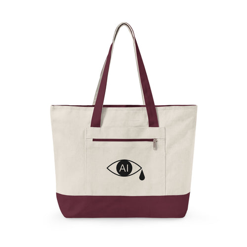 AI Crying Eye Zip tote bag - 8 colours